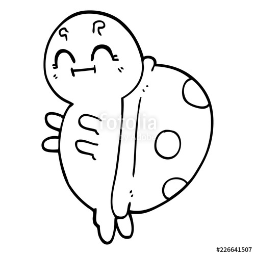 500x500 Cute Line Drawing Cartoon Ladybug Stock Image And Royalty Free