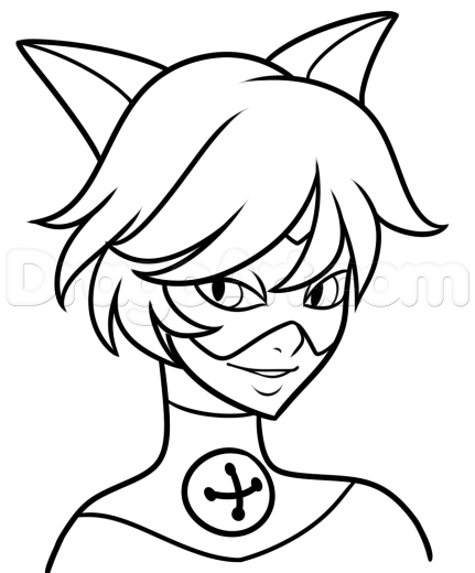 431x520 learn how to draw cat noir from miraculous ladybug, nickelodeon