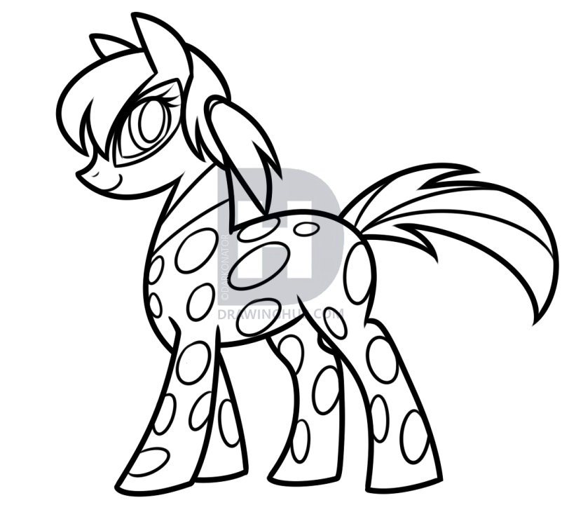 812x720 Miraculous Ladybug Pony Drawing, Step