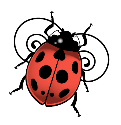 423x438 Ladybug Pencil Drawing