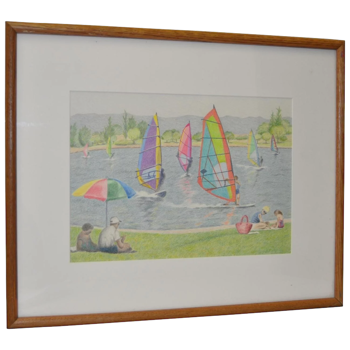 720x720 Eleanor Perry Vintage Color Pencil Drawing Antique