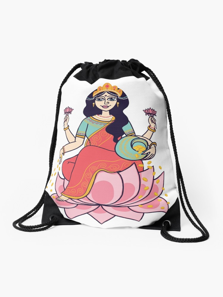 750x1000 goddess lakshmi drawstring bag