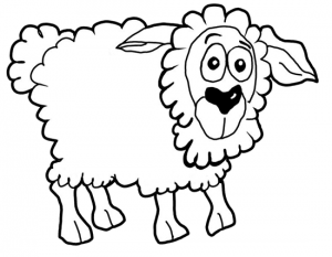 300x233 Finished Drawing Of Cartoon Sheep Lamb