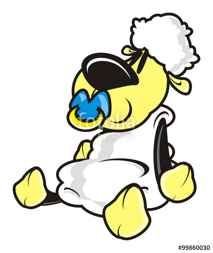 421x500 Sheep, Lamb, Toy, Cartoon, Drawing, Pacifier, Baby Stock Photo