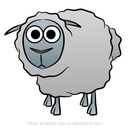 450x454 Sheep Drawing