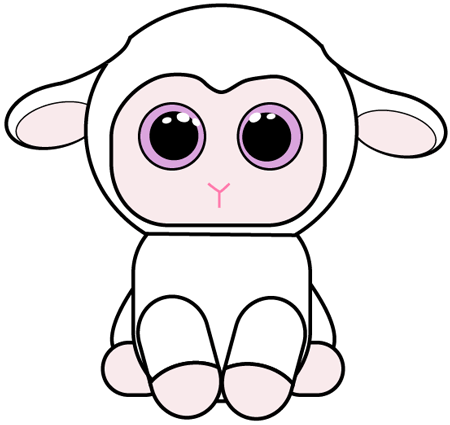 450x425 How To Draw Baby Lamb With Easy Step