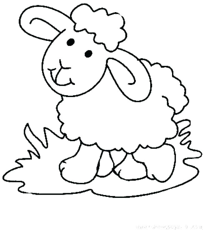 650x737 Sheep Outline Template Lamb For Preschoolers Coloring Preschool
