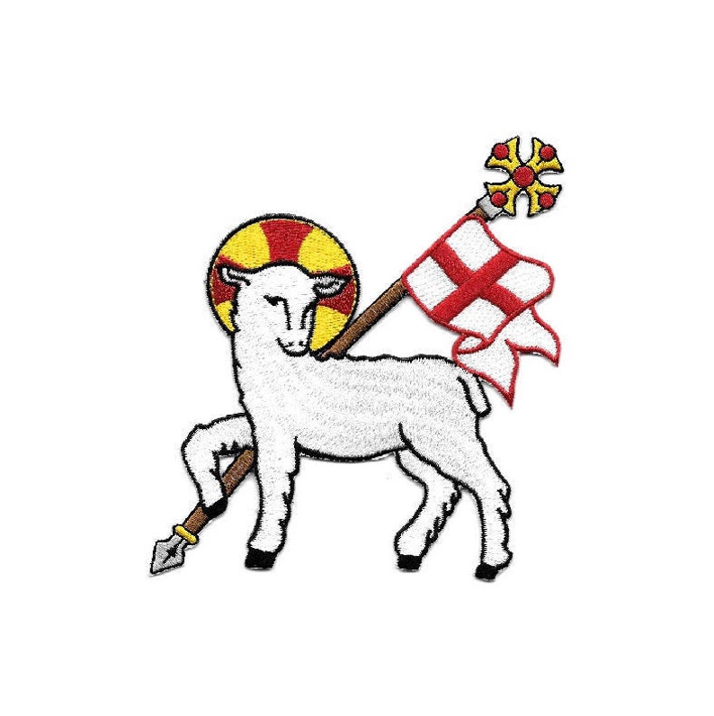 794x796 Lamb Of God Agnus Dei Liturgical Vestment Embroidered Iron Etsy