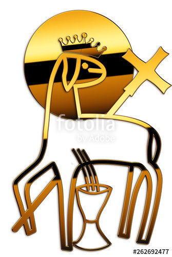 335x500 The Lamb Of God With Golden Colors Stock Photo And Royalty Free