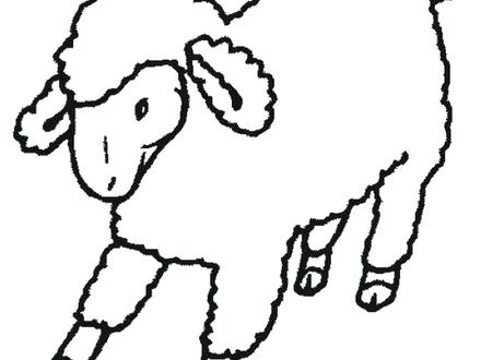 440x330 Sheep Outline Coloring
