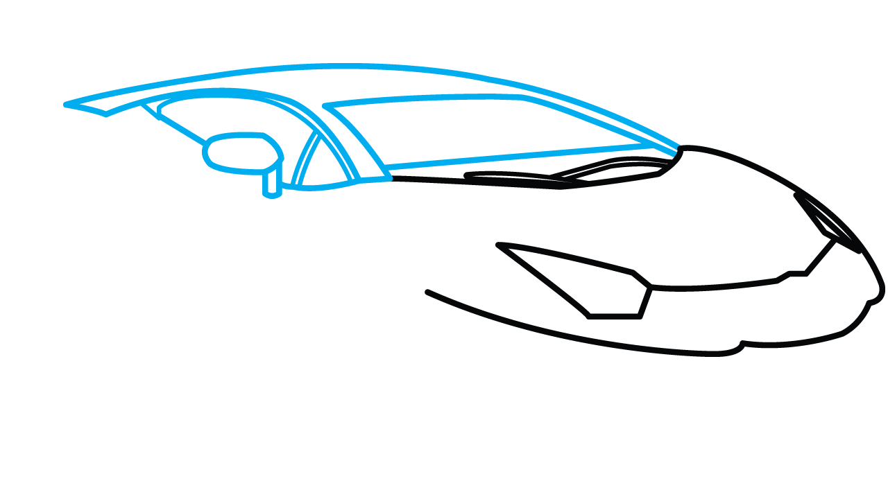Lamborghini Aventador J Drawing