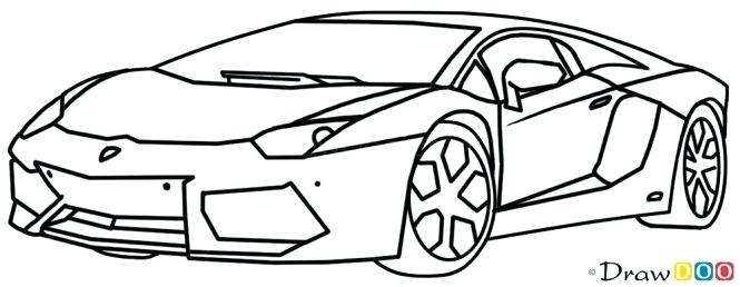 665x258 How To Draw A Lamborghini Step