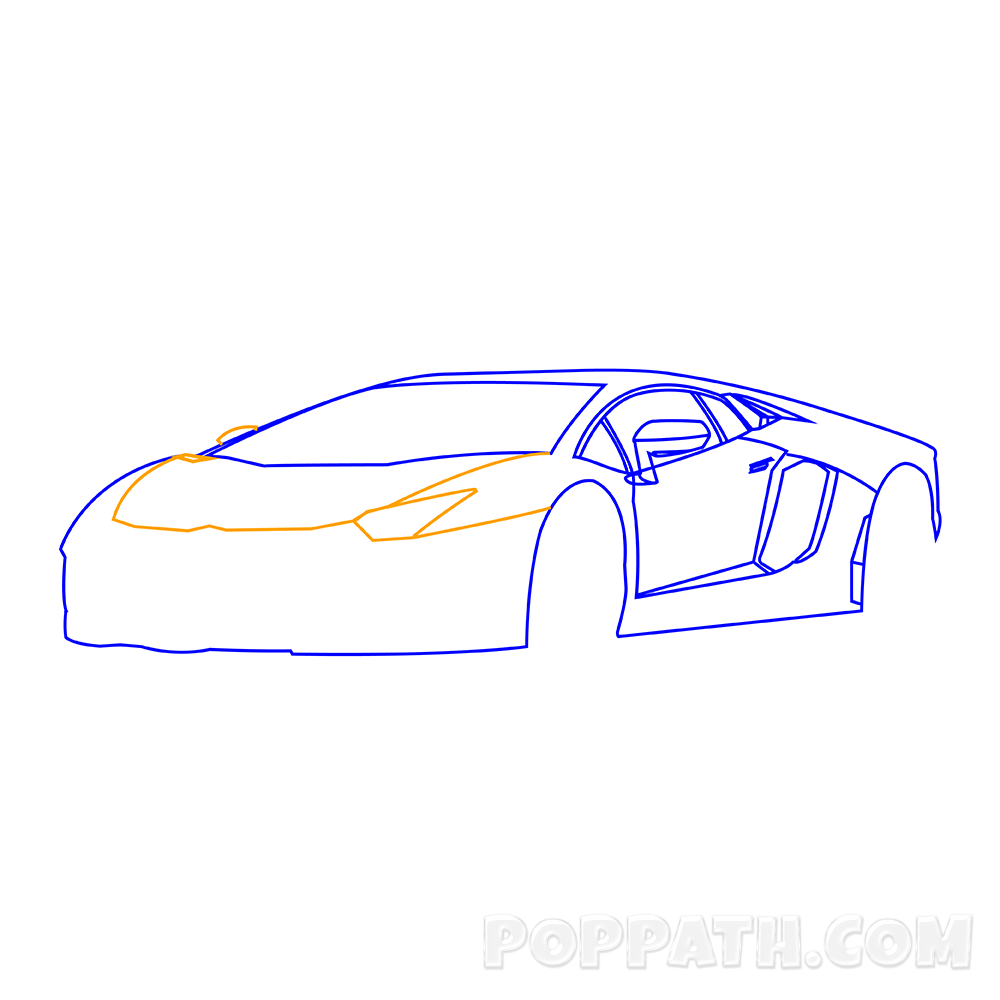 1000x1000 How To Draw A Lamborghini Pop Path