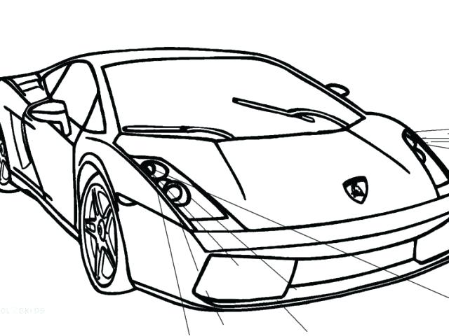 640x480 Lamborghini Coloriages