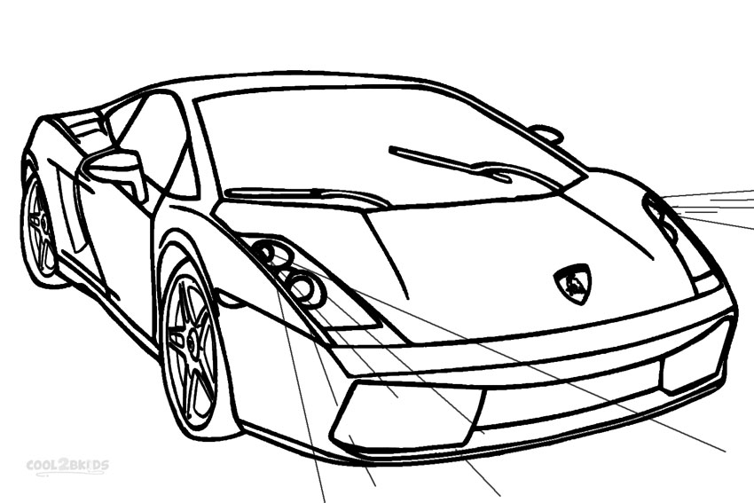 850x567 Printable Lamborghini Coloring Pages For Kids