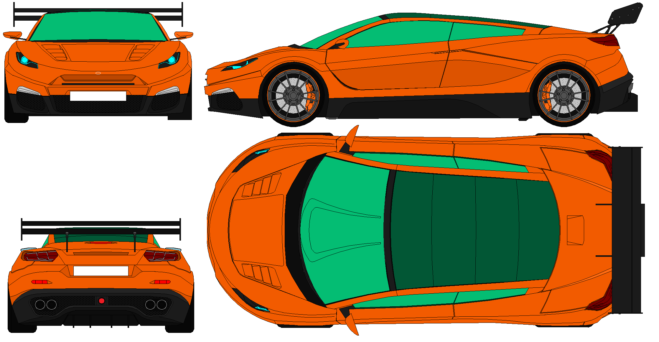 2236x1160 Lamborghini Reventon Drawings