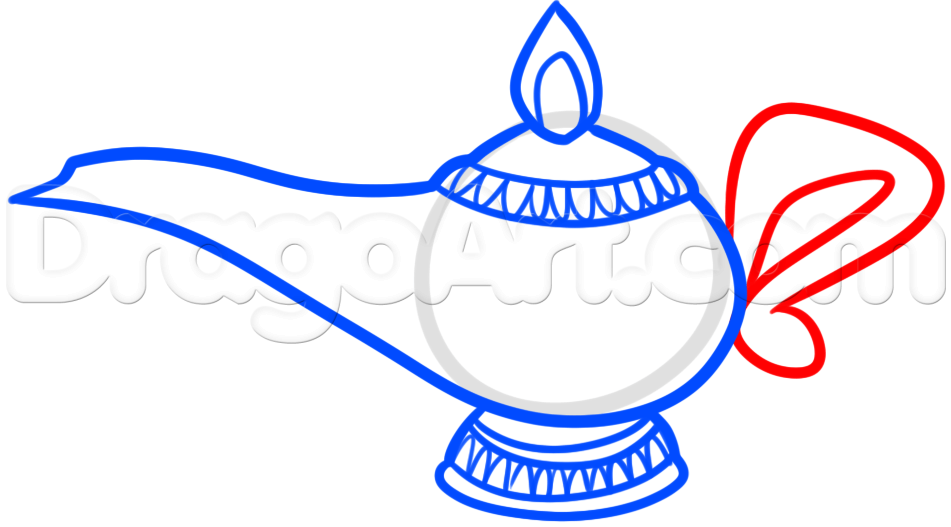 951x527 How To Draw A Genie Lamp Group With Items