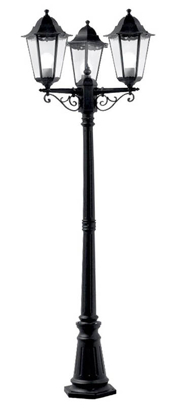345x800 Victorian Style Triple Head Lamp Post