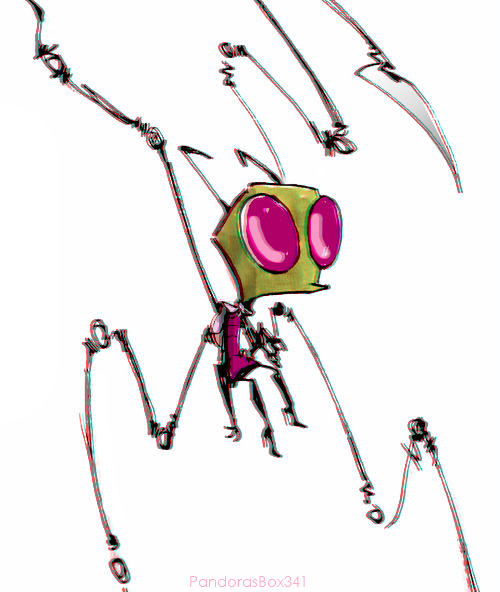 500x592 don't stop run lan nickelodeon invader zim characters