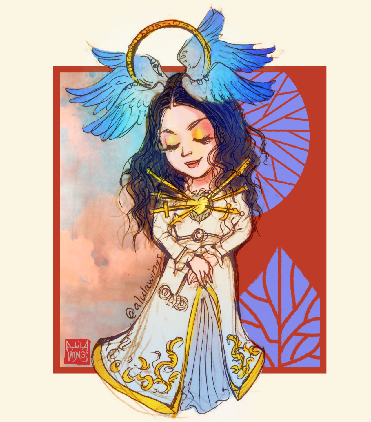 1280x1456 Doodling On The Wing Angelic Lana Del Rey