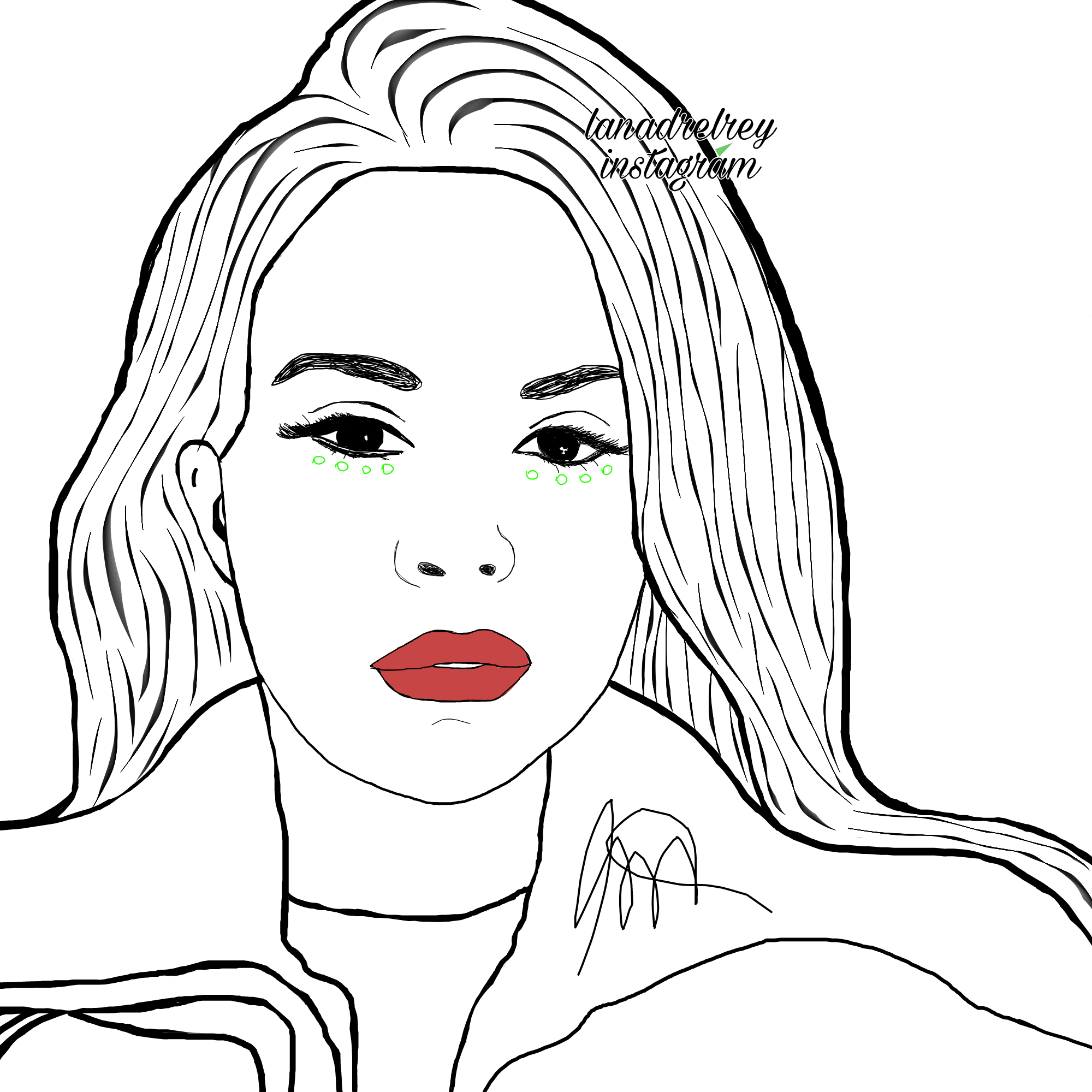 Lana Del Rey Drawing | Free download on ClipArtMag