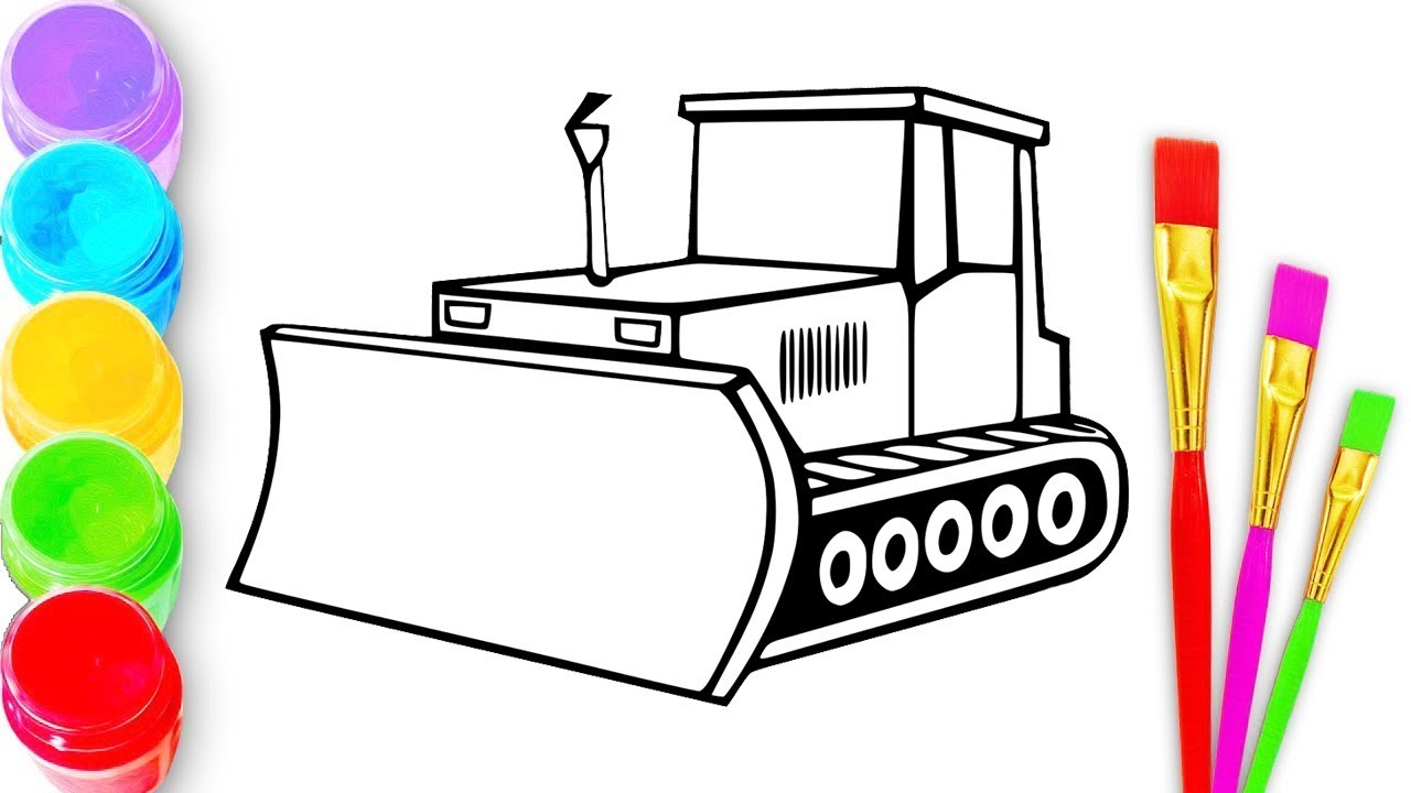 1280x720 glitter land truck coloring and drawing for kids glitter