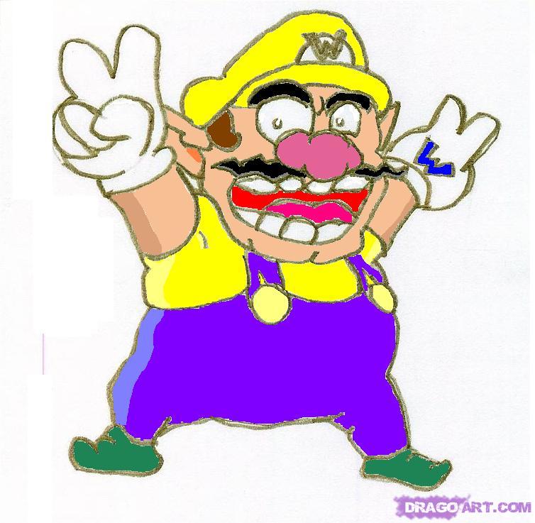 754x737 Draw Wario From Wario Land, Step
