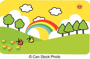 295x194 Landscape Drawing Clipart