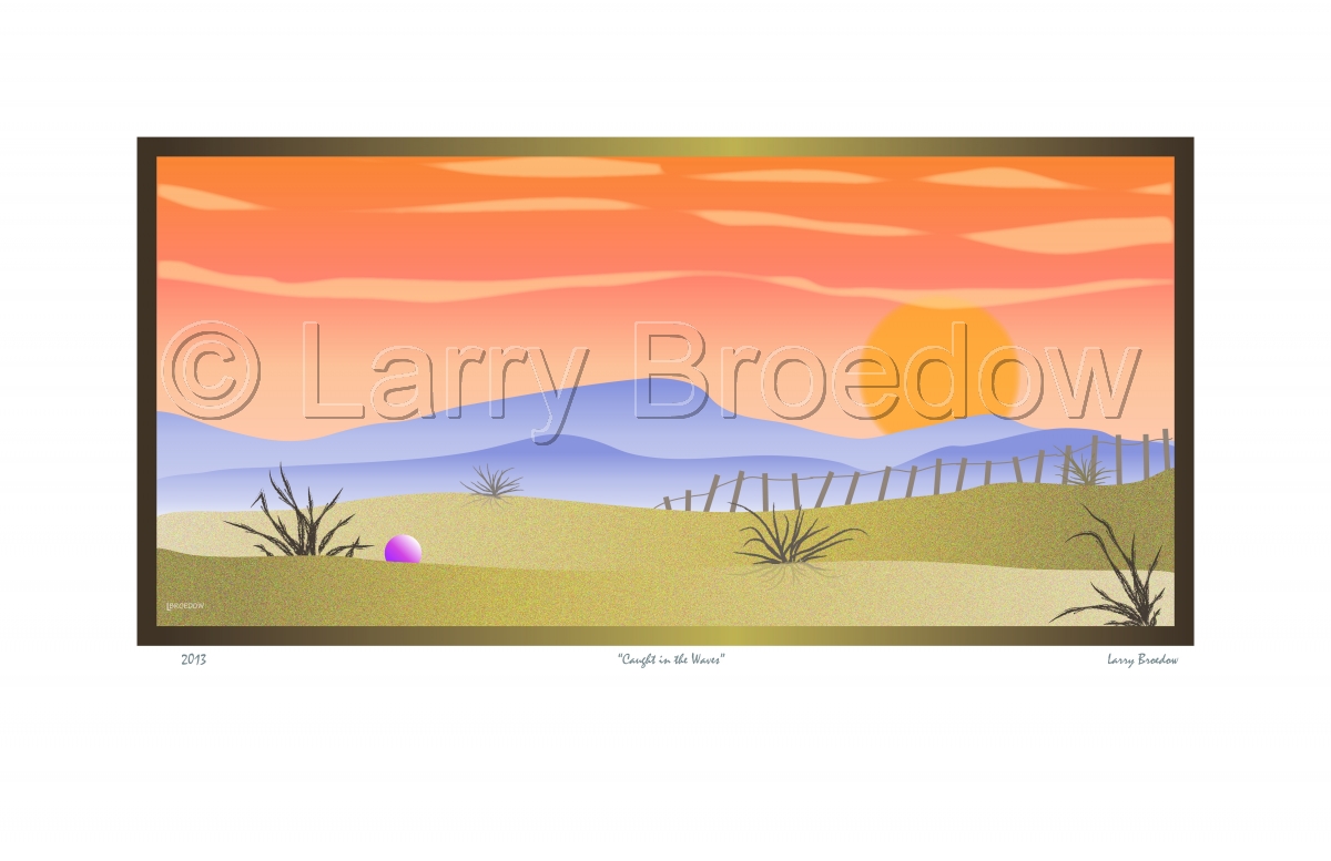 1200x777 Landscape Drawing Digital Art Caught In The Waves