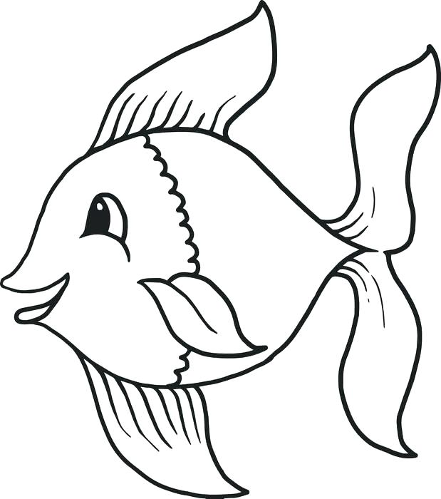 619x700 Drawing Colors Fish For Free Download