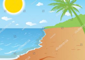 300x210 Beautiful Beach Landscape Drawing How To Draw A Beach Pencil
