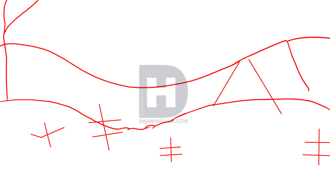 1080x638 How To Draw A Graveyard, Step