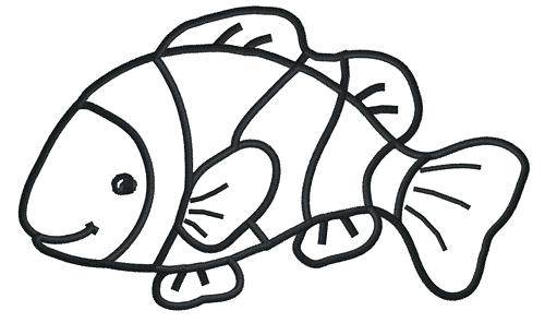 500x296 Fish Outline Drawing Illustration Of A Fish Outline Goldfish