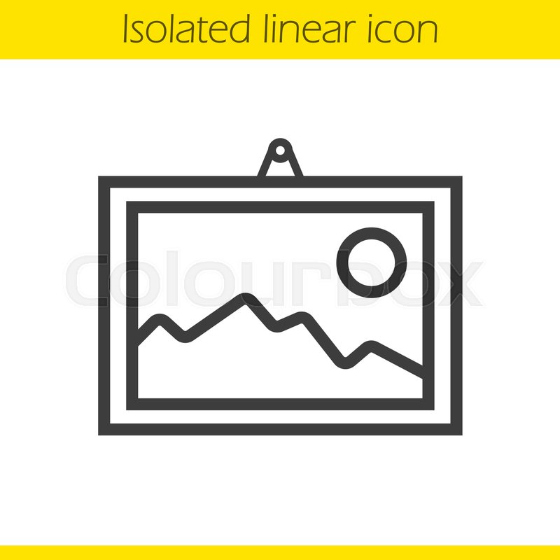 800x800 Wall Painting Linear Icon Thin Line Stock Vector Colourbox