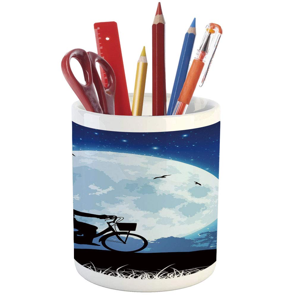 1000x1000 Pencil Pen Holder, Moon, Printed Ceramic Pencil Pen
