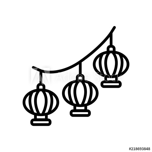 500x500 Lantern Icon Isolated On White Background Modern And Editable