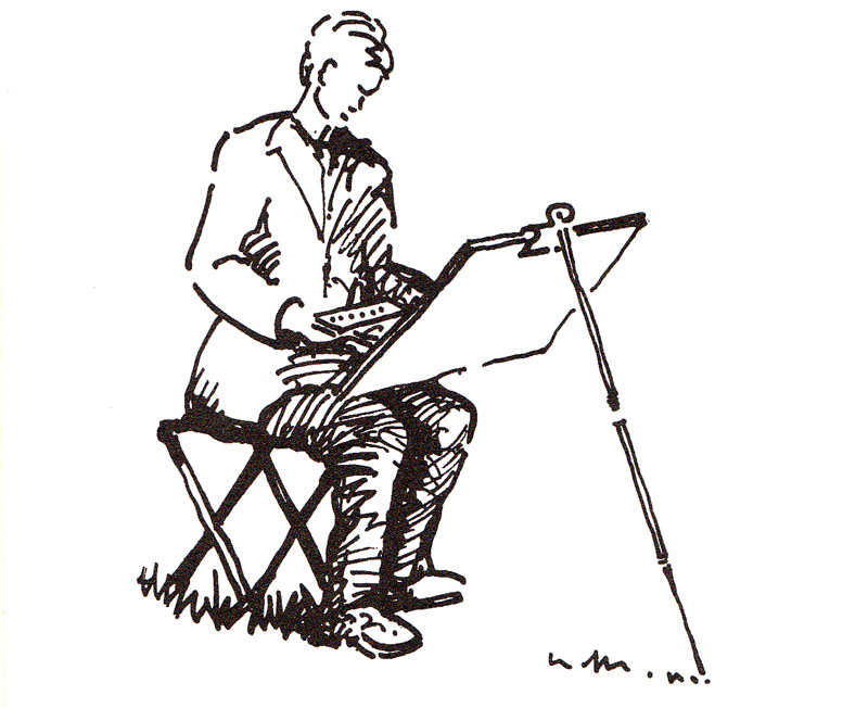 800x652 poll working on an easel, drawing board or tabletop