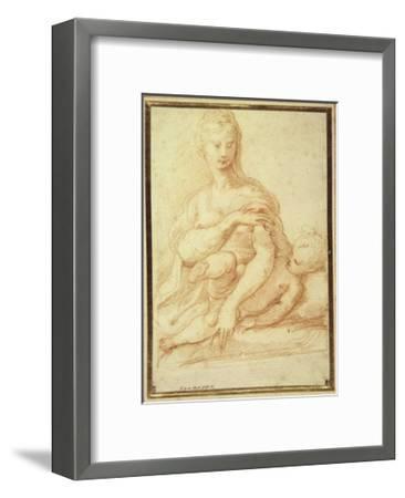 366x450 The Virgin Playing With The Child On Her Lap Giclee Print