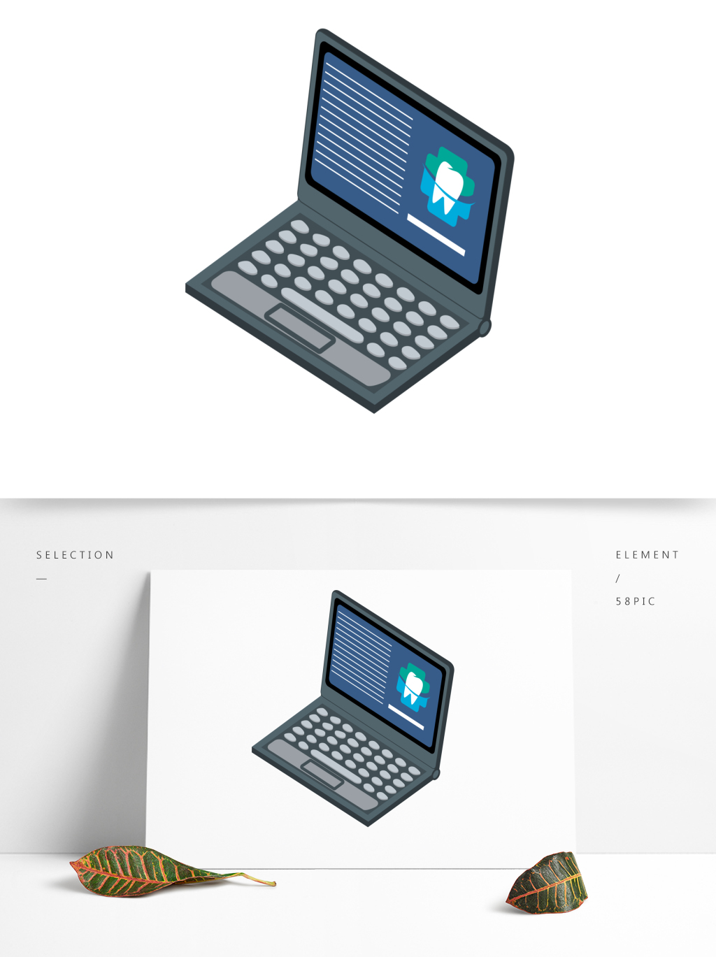1024x1369 Laptop Scene Illustration Vector Hand Drawing Image