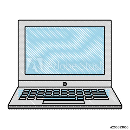 500x500 Laptop Gadget Technology Wireless Image Vector Illustration