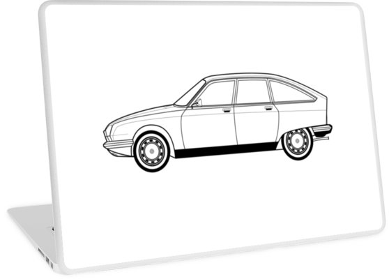 558x400 Citroen Gs Line Drawing Artwork Laptop Skins