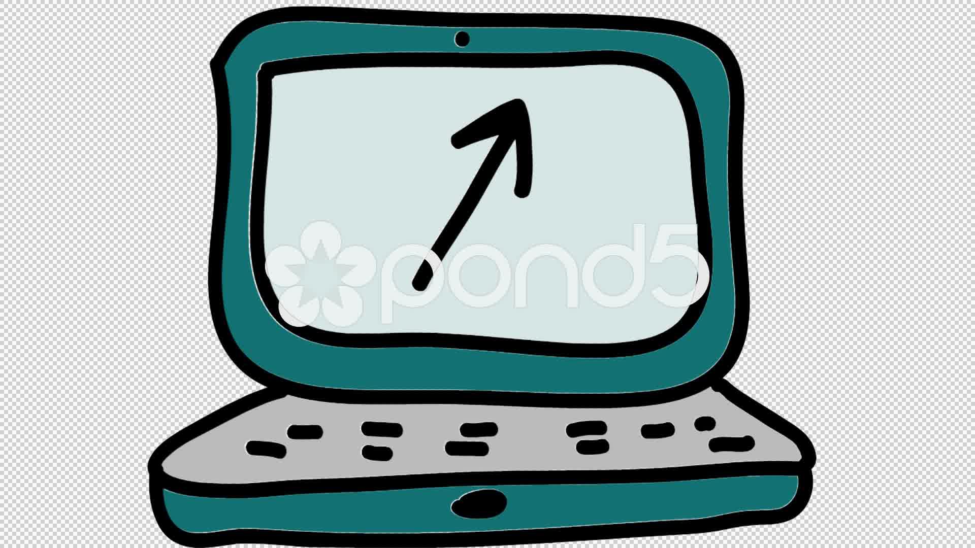 1920x1080 Laptop Arrow Up Line Drawing Animation Transparent Background Hi