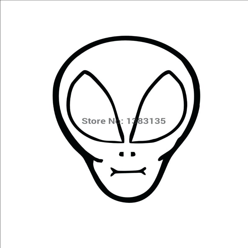 800x800 Alien Head Drawing