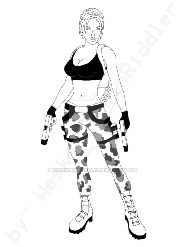 600x800 lara croft tomb raider nevada outfit bw