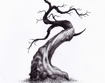 340x270 Large Tree Pencil Etsy