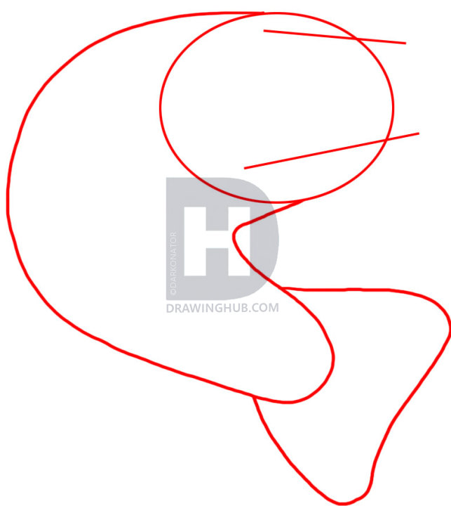 643x720 How To Draw A Bass, Step