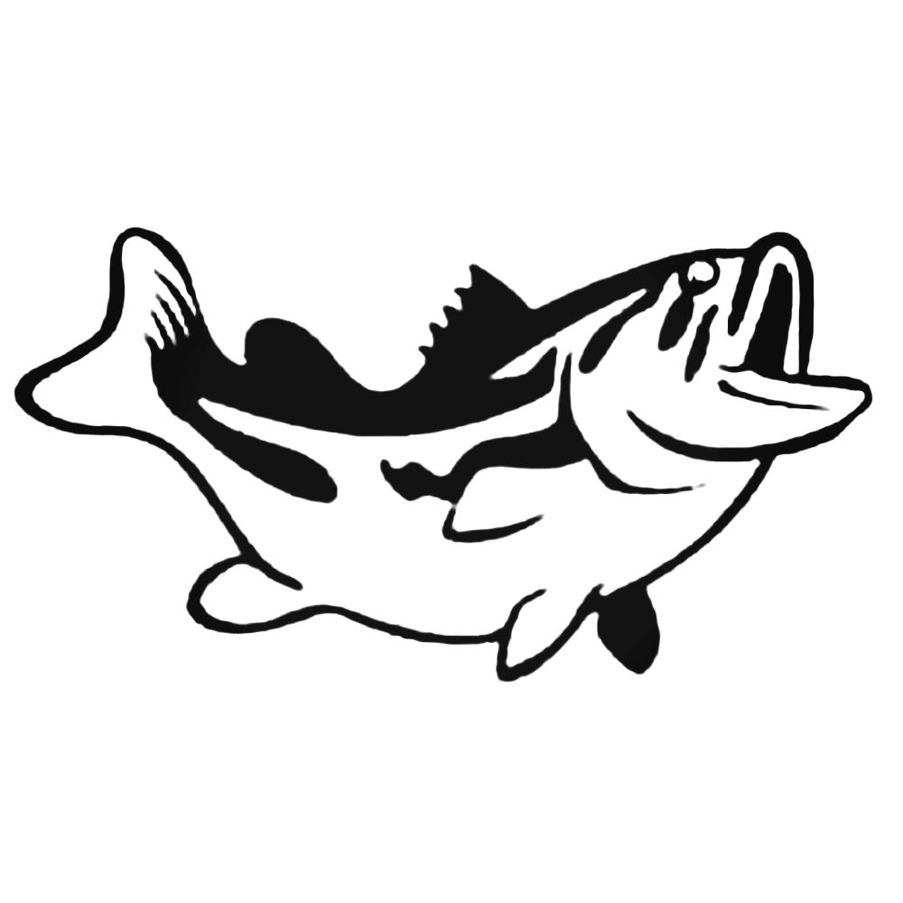 1000x1000 Largemouth Bass Design Decal Sticker
