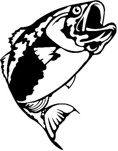 380x483 Largemouth Bass Outline