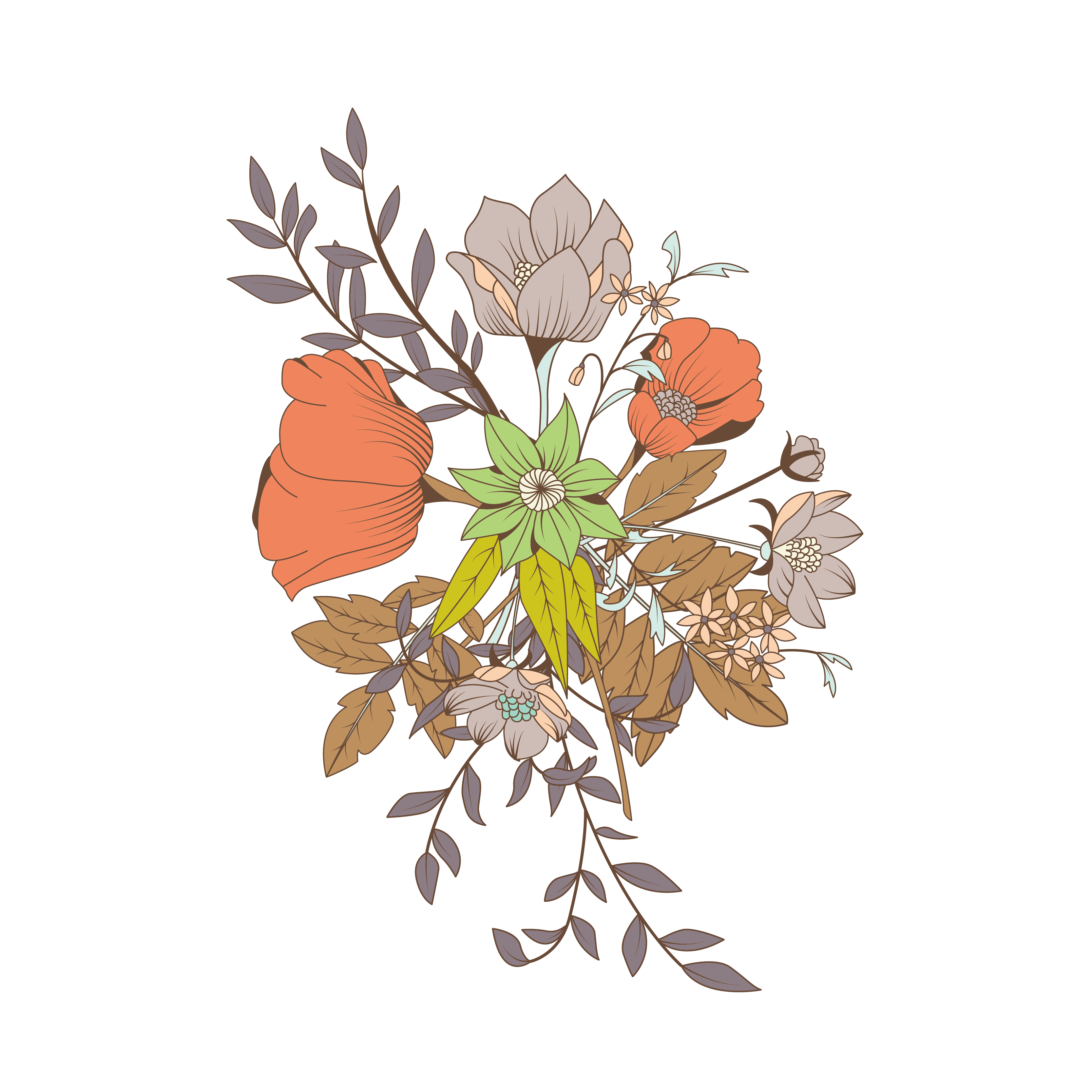 3333x3333 Collection Of Free Gladiolus Drawing Bouquet Download On Ui Ex