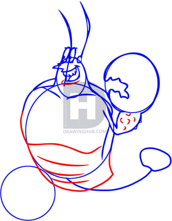 560x720 How To Draw Larry The Lobster, Step